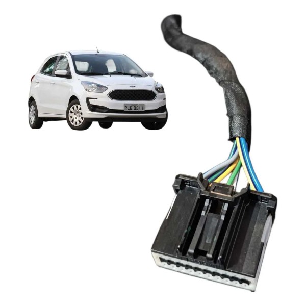 Plug Conector Preto Modulo Airbag Ford Ka 2021 9 Fios