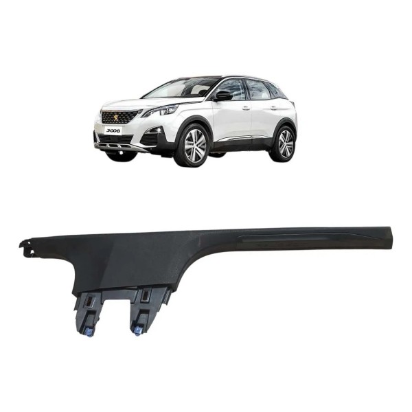 Moldura Soleira Porta Lado Direito Peugeot 3008 2019 A 2022 Preto