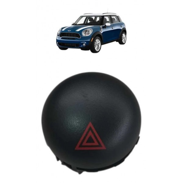 Botão Interruptor Pisca Alerta Segurança Mini Cooper 2010 Preto