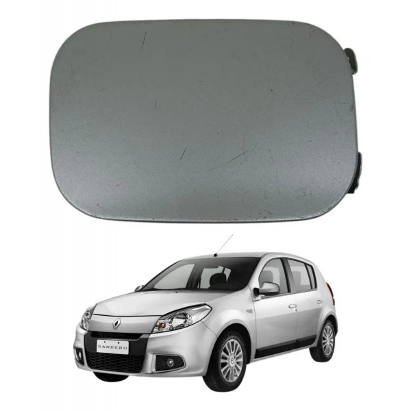 Tampa Portinhola Tanque Renault Sandero 2012 2014 Original Prateado 2014