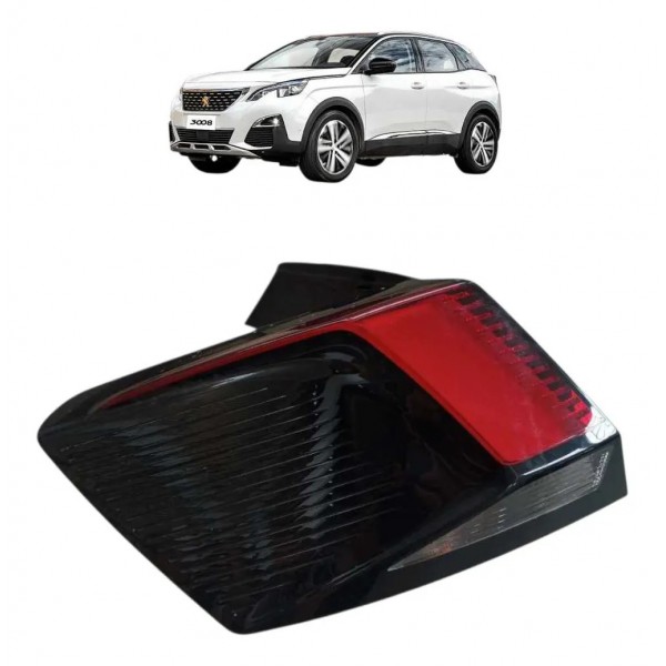 Lanterna Traseira Esquerda Peugeot 3008 Griffe  2019 Orig Esquerdo/motorista Preto/vermelho