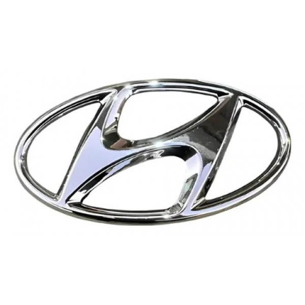 Emblema Da Grade Genuino Hyundai Hb20 Prata