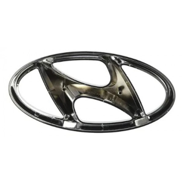 Emblema Da Grade Genuino Hyundai Hb20 Prata