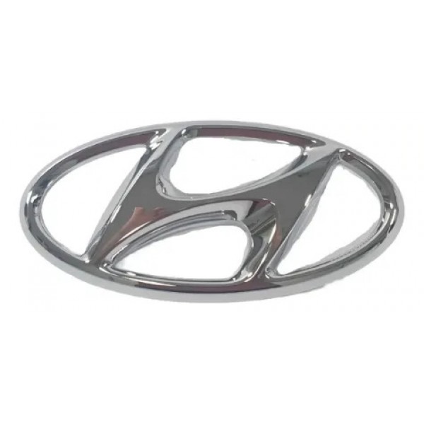 Emblema Da Grade Genuino Hyundai Hb20 Prata