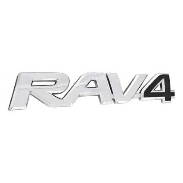 Emblema Rav4 - Tampa Tras 13/15 Original Toyota 7543142100 Cromado E Preto