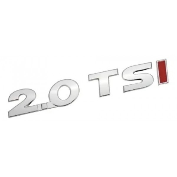 Emblema Letreiro 2.0 Tsi Linha Vw Jetta Tiguan Cromado Cromado
