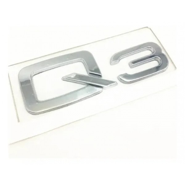 Emblema Cromado Audi Q3 Tampa Traseira Porta Malas Siglas Cromado