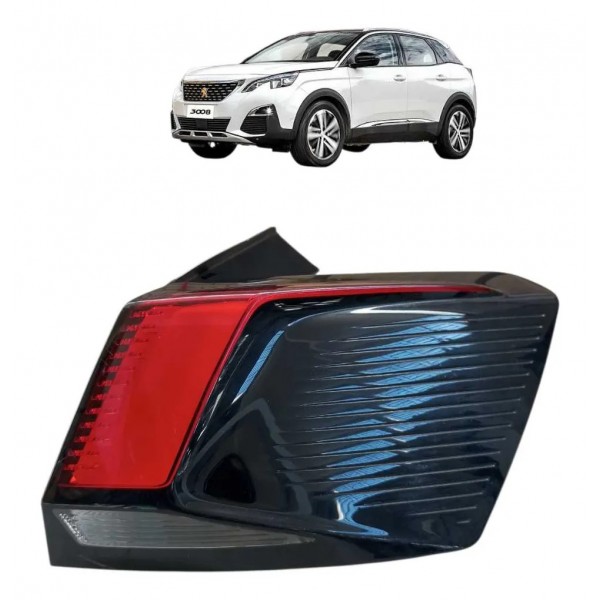 Lanterna Lateral Lado Direito Peugeot  3008 2019 2020 A 2022 Direito/passageiro Vermelho