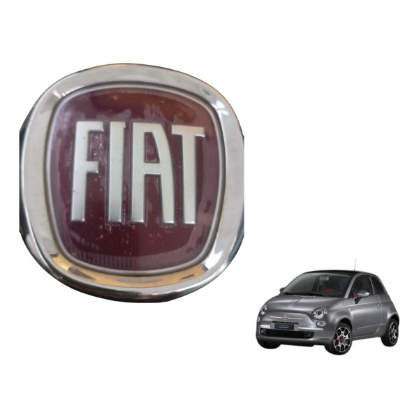 Emblema Fiat Vermelho Grade Original Fiat 500 2010/2018 Vermelho