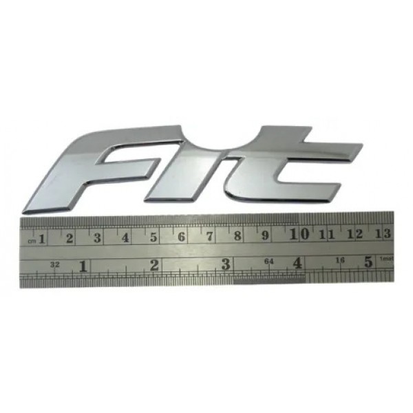 Emblema Traseiro Honda Escrito Fit 2003 A 2008 Sem Pingo Cromado