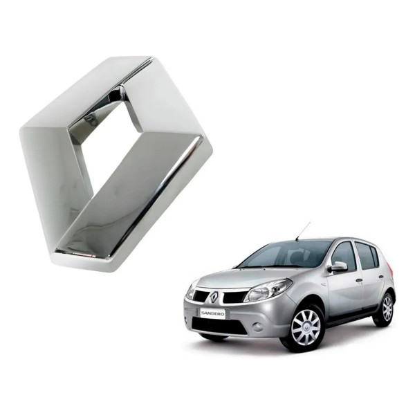 Emblema Tampa Traseira Renault  Sandero 2008 A 2014 Cromado