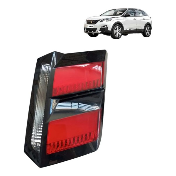 Lanterna Esquerda Tampa Traseira Peugeot 3008 2019 A 2022 Esquerdo/motorista Vermelho