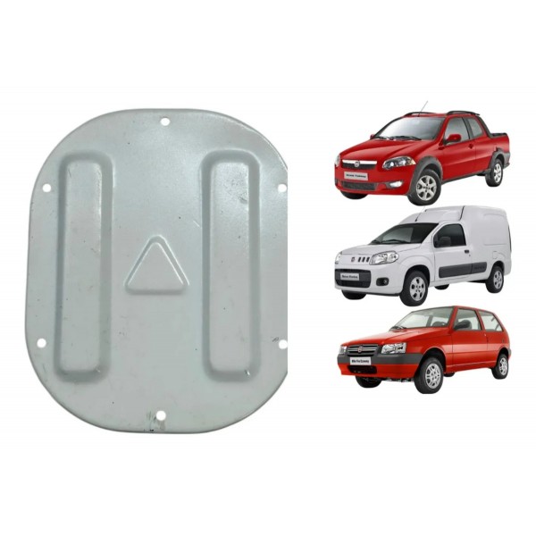 Tampa Boia Combustível Assoalho Fiat Strada Fiorino 1996-20 Branco 2000
