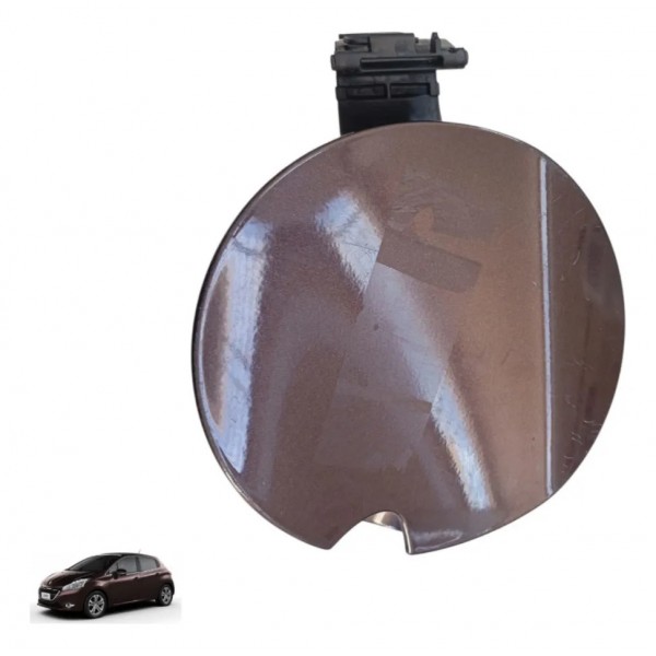 Tampa Portinhola Tanque Peugeot 208 2013 Até 2020 Original Marrom-escuro 2017