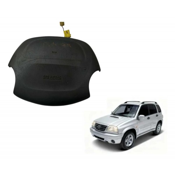 Bolsa Air Bag Capa Buzina Volante Tracker 2001 A 2004 Cinza