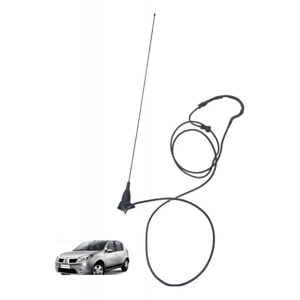 Antena De Teto Com Base Renault Sandero 1.6 2010/2011 Preto