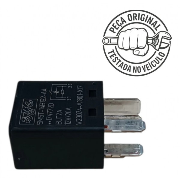 Relé Auxiliar 4 Pinos Ford 12v 20a Original 5m5t14b192aa 12