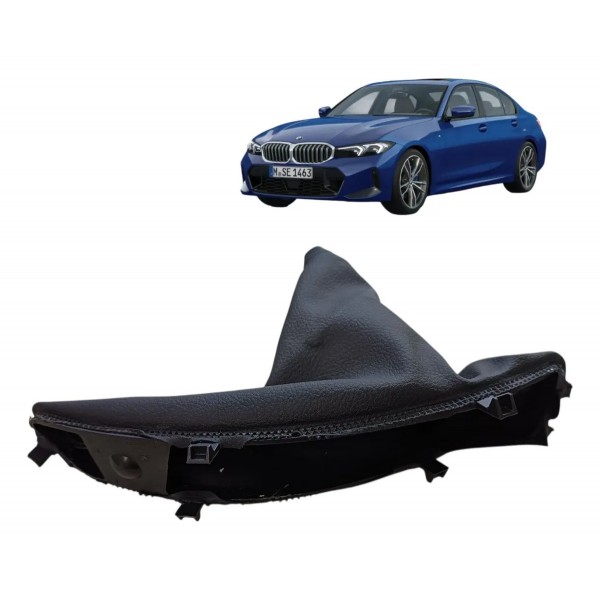 Coifa Alavanca Freio Mão Bmw 320i 2013 A 2016 Original Preto