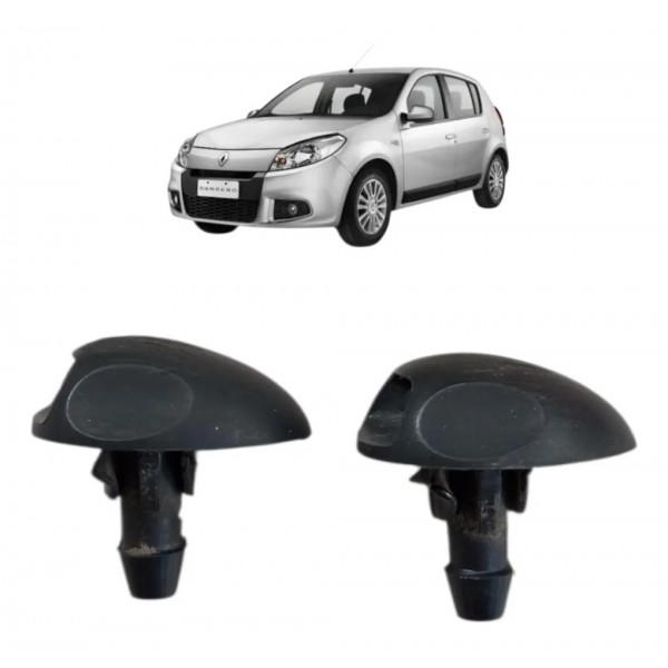 Par Brucutu Esguicho Agua Parabrisa Sandero 2011 2012 2013