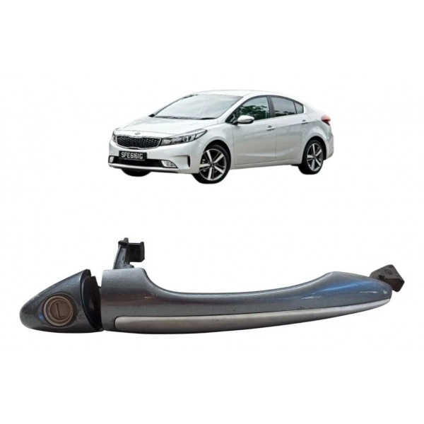 Macaneta Externa Diant Esquerda Kia Cerato 2014 2015 A 2017 Cinza Dianteira