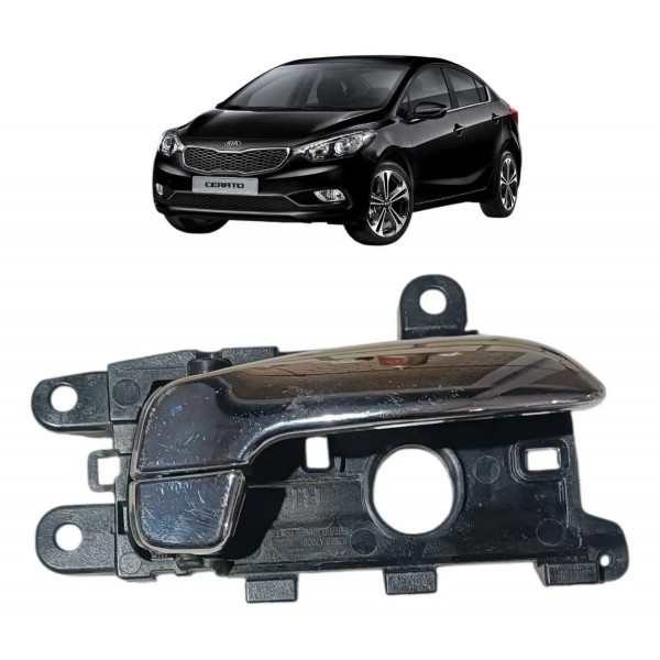 Macaneta Interna Dianteira Direita Kia Cerato 2017 Cromado Cromado Dianteira