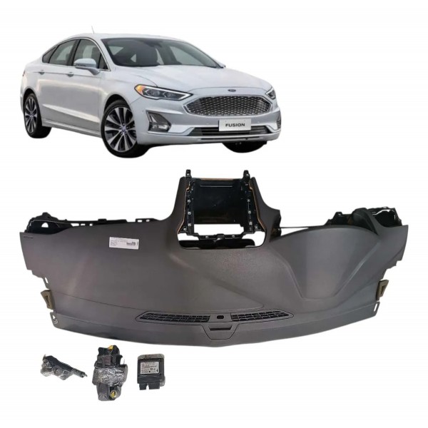 Capa Painel Com Airbag Modulo Cintos Ford Fusion 2014 A 2019 Preto