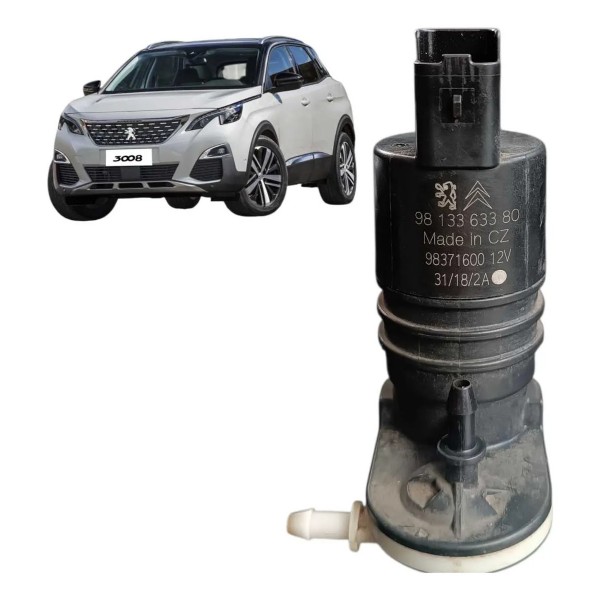 Bomba Esguicho Água Limpador Peugeot 3008 Griffe At 2019