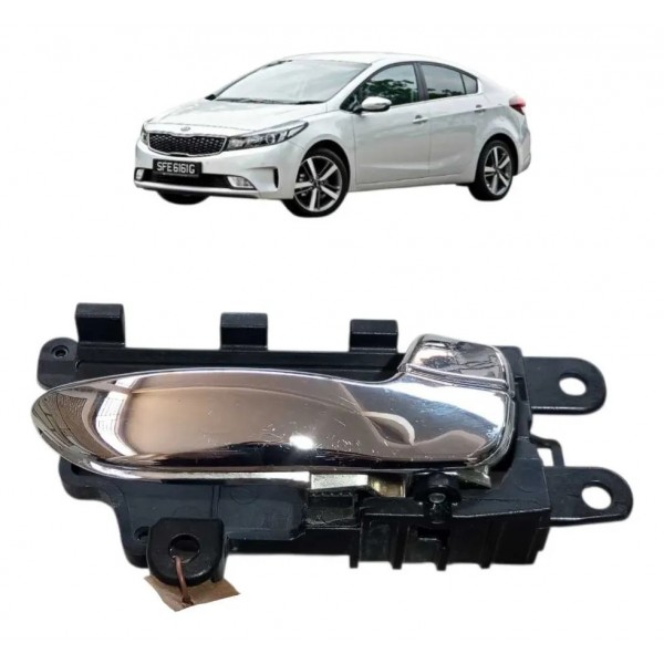 Macaneta Interna Traseira Direita Kia Cerato 2017 Cromado Cromado Traseira