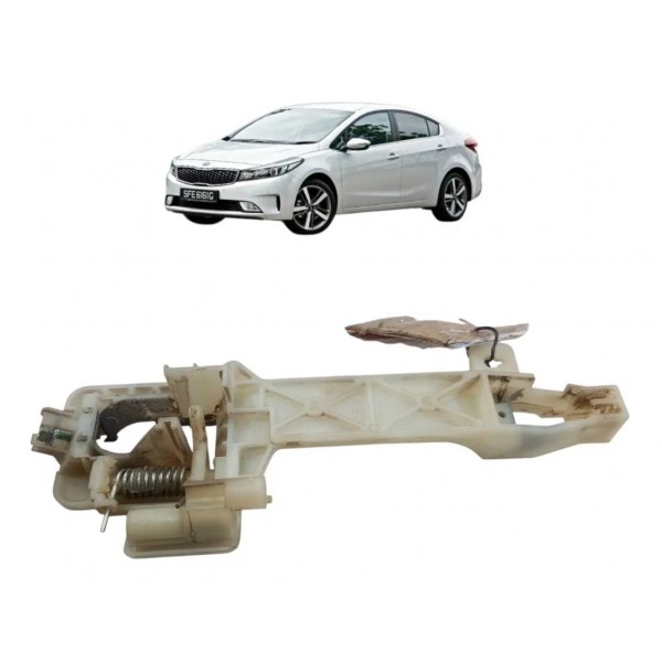 Suporte Macaneta Externa Traseira Direita Kia Cerato 2017 Branco Traseira