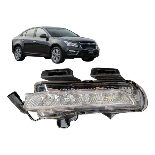 Farol Milha Esquerdo Drl Chevrolet Cruze 2015 Detalhe  Branco