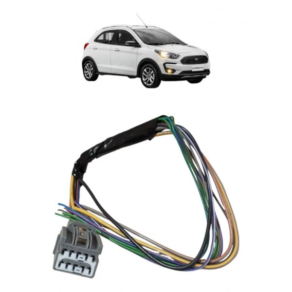 Plug Conector 10 Fios Chave Limpador Ford Ka Hatch 2021 2022
