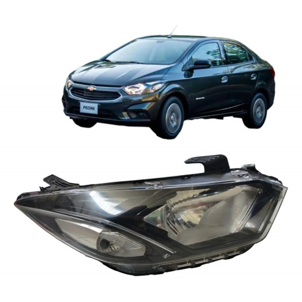 Farol Direito Onix Prisma Com Led  2017 2018 2019 Detalhe Direito/passageiro