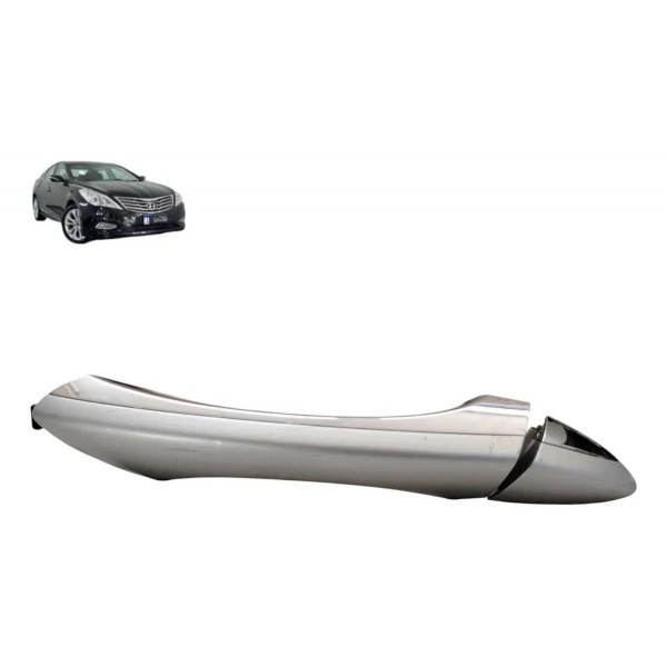 Maçaneta Externa Traseira Esquerda Hyundai Azera 2012 A 2016 Prata Traseira